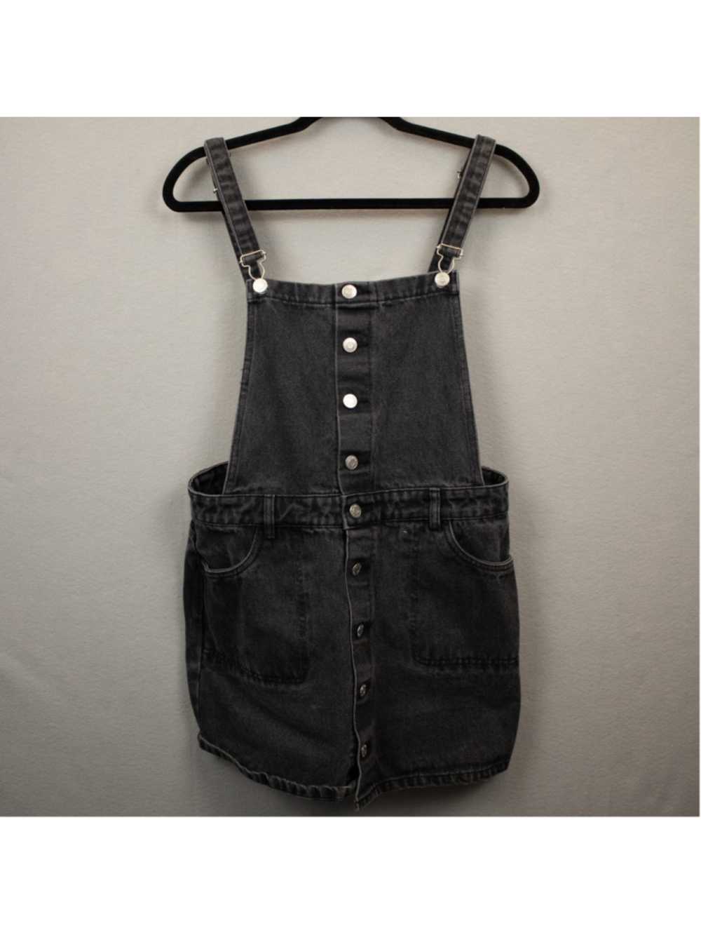 Pacsun black denim overall dress-M